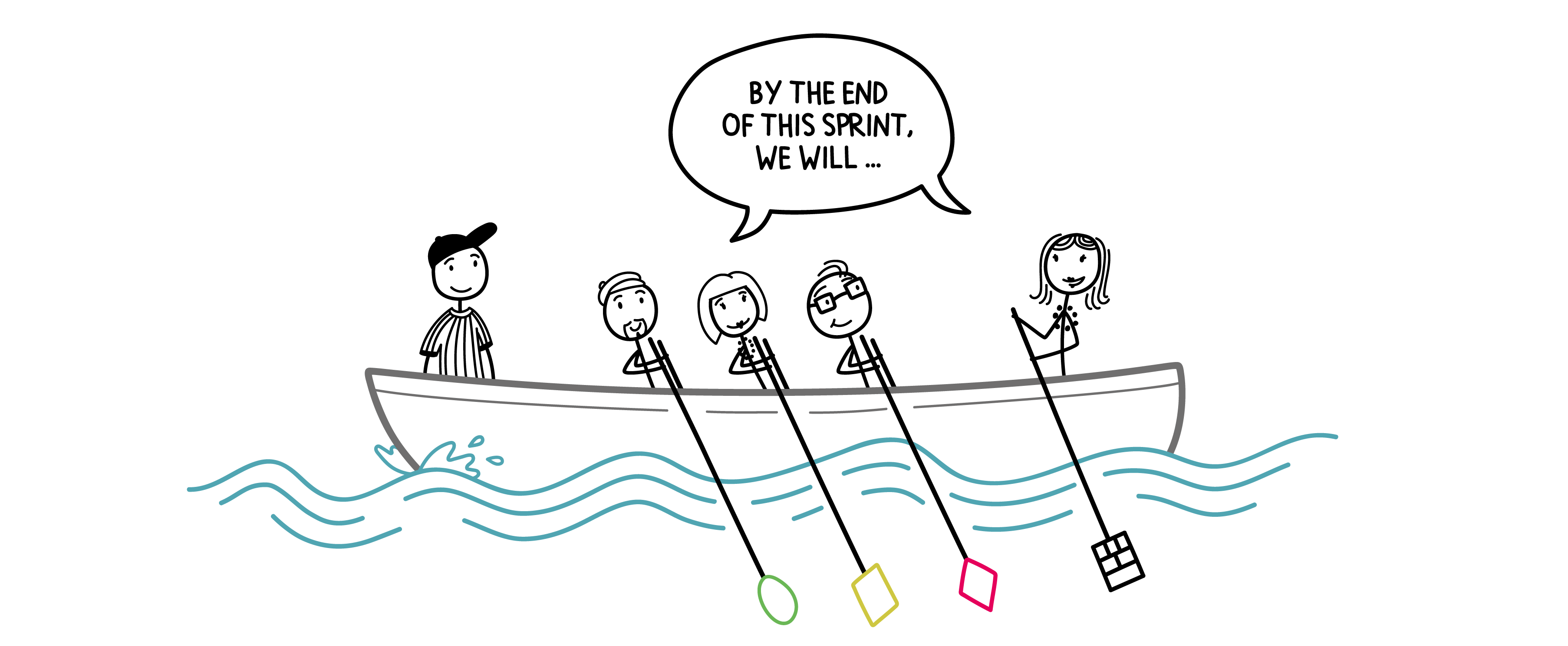 A Scrum Team is like a crew of a rowing boat...