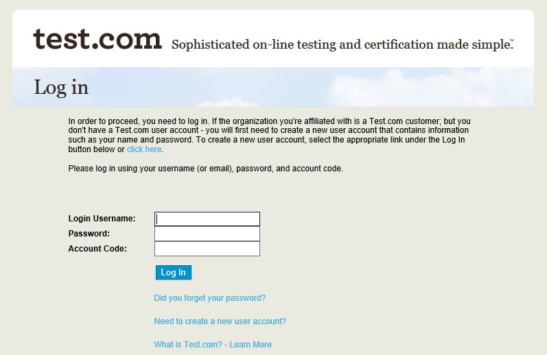 Test.com Login