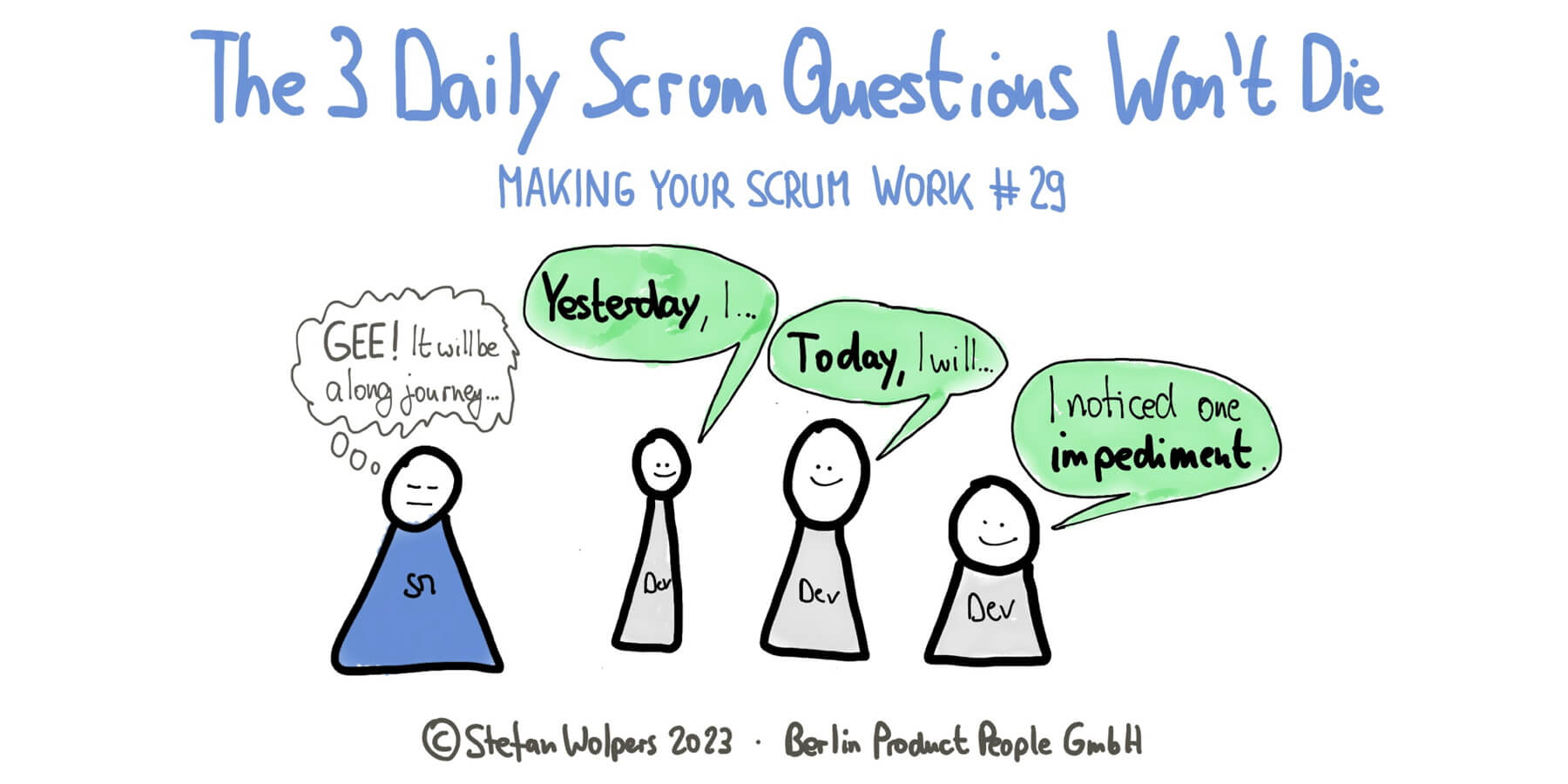 Die drei Daily Scrum Fragen werden nicht verstummen – Making Your Scrum Work (29)