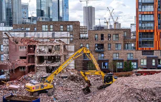 Demolishing buildings