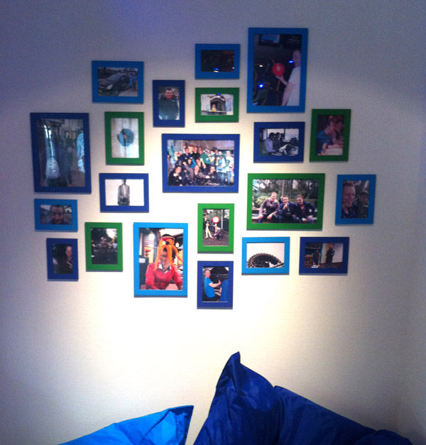 A wall of pictures; a visual memory of a team