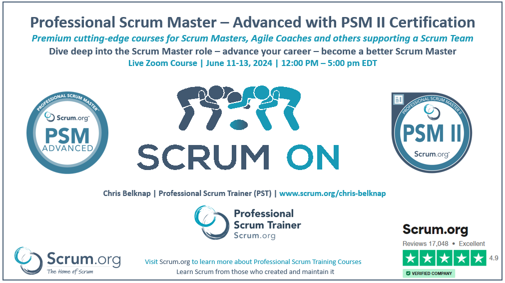 Professional Scrum Master - Advanced with PSM II Certification
