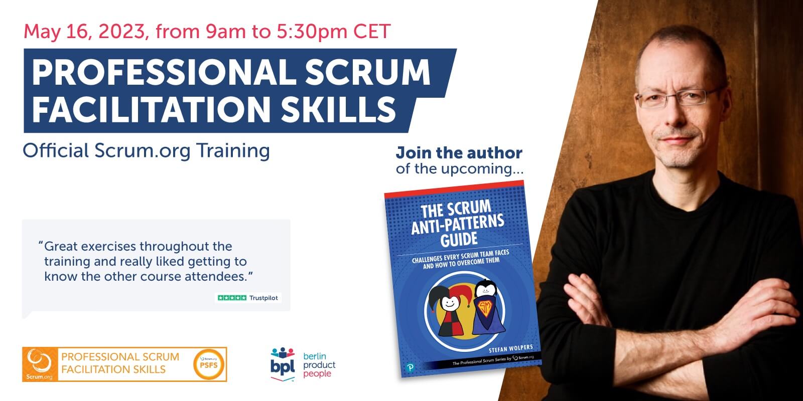 Professional Scrum Facilitation Skills Class — May 16, 2023 — Berlin-Product-People.com