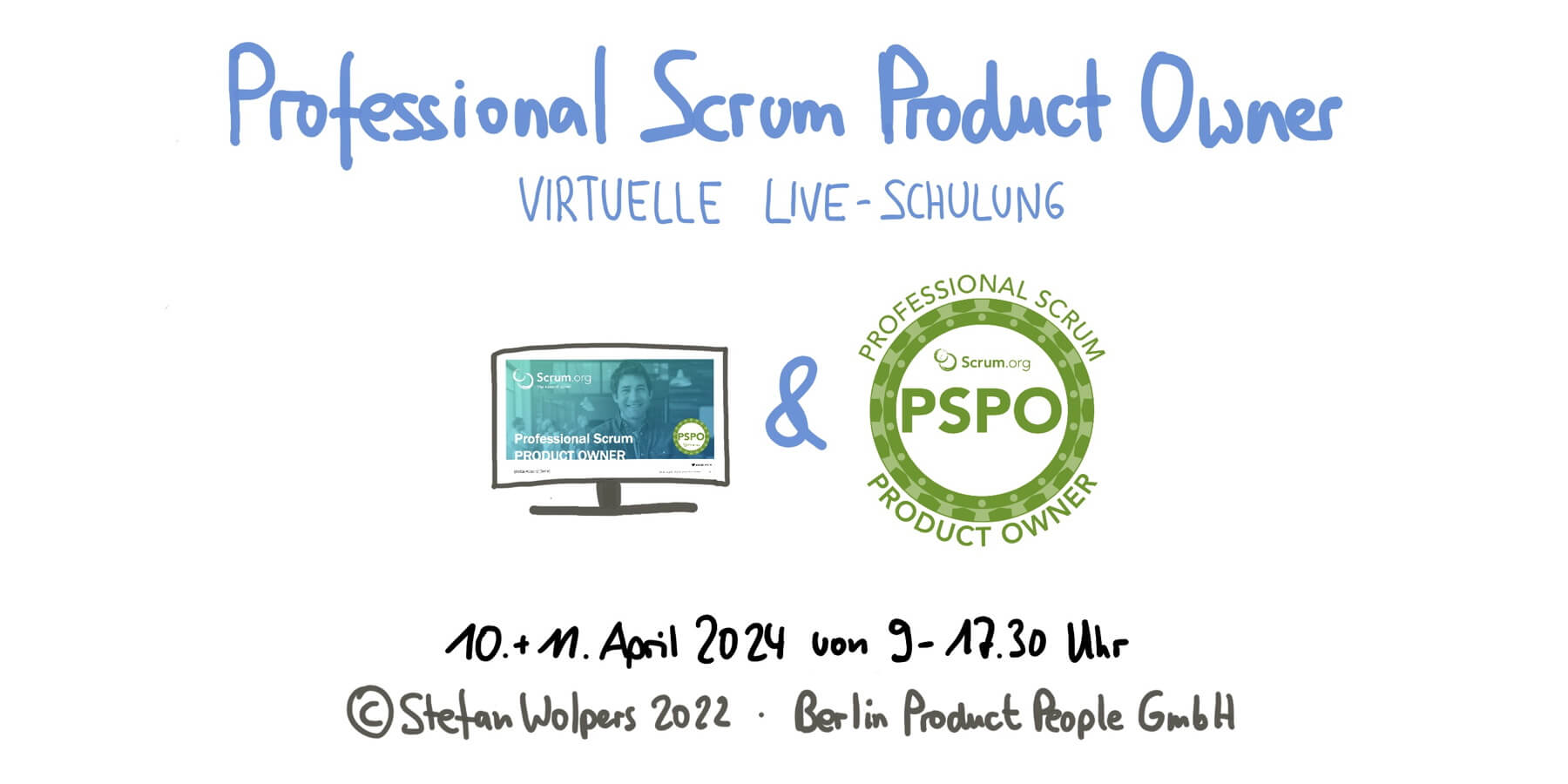 Professional Scrum Product Owner Training mit PSPO Zertifikat – 10. und 11. April 2024 —&nbsp;Berlin-Product-People.com