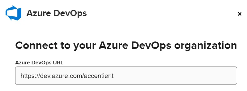 Connecting the Azure DevOps organization