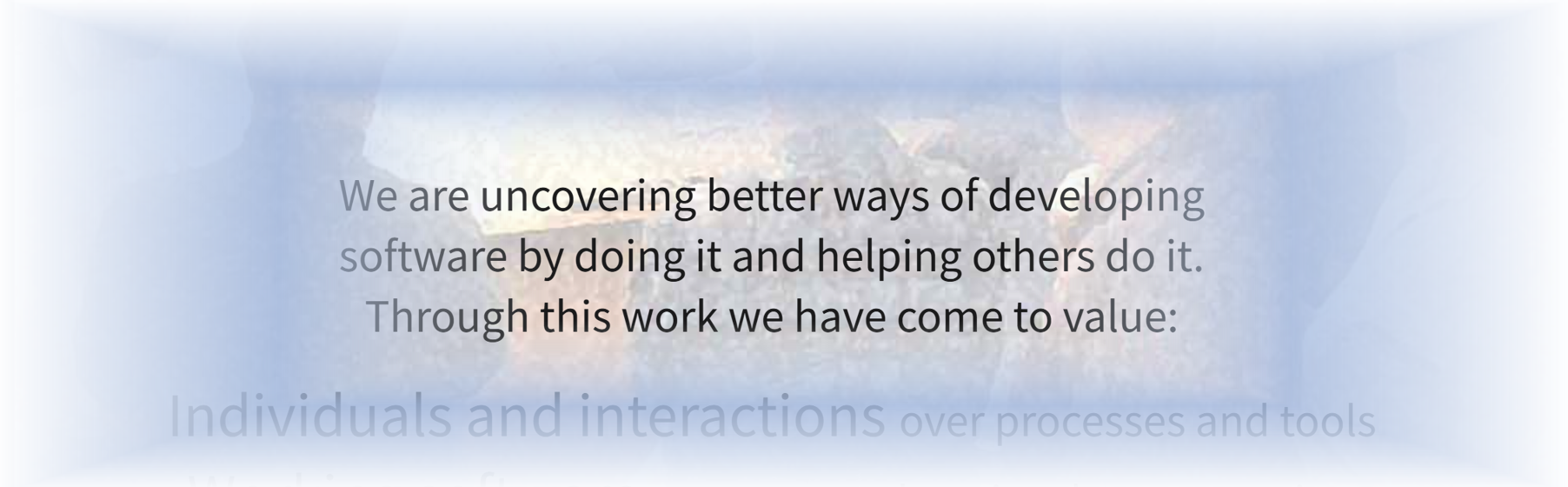 Humility Curiosity Agile Manifesto First Lines