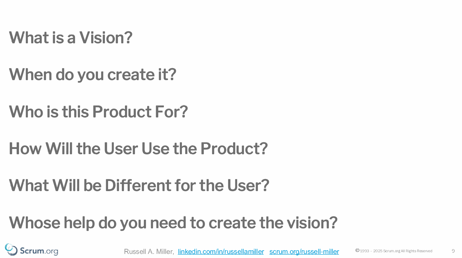 What is a Vision - Who is this product for?