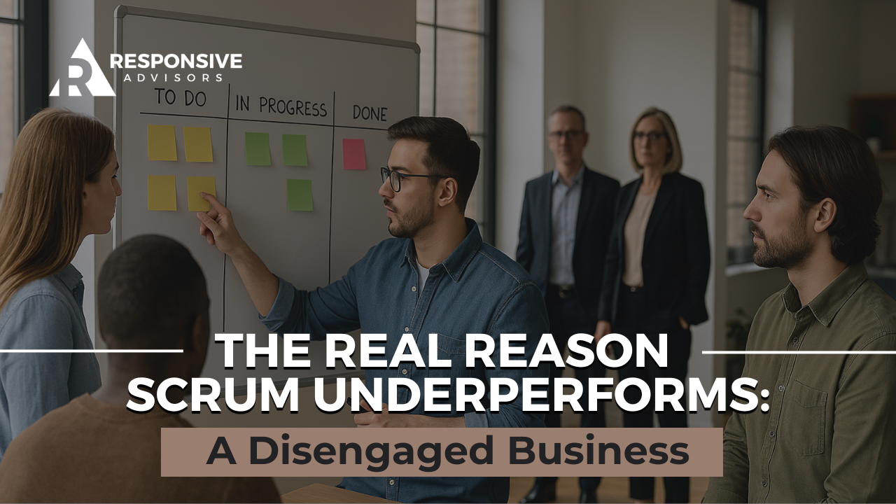 Team working with leaders in background not involved 