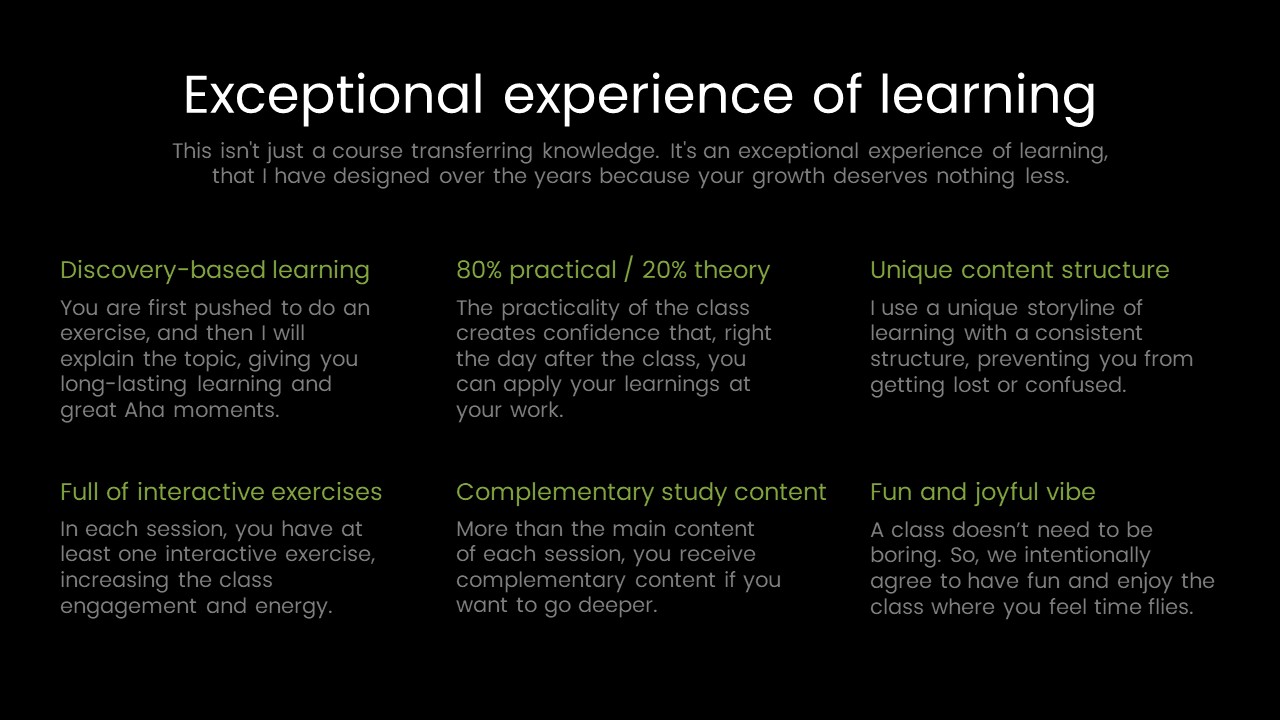 Exceptional Experience of Learning