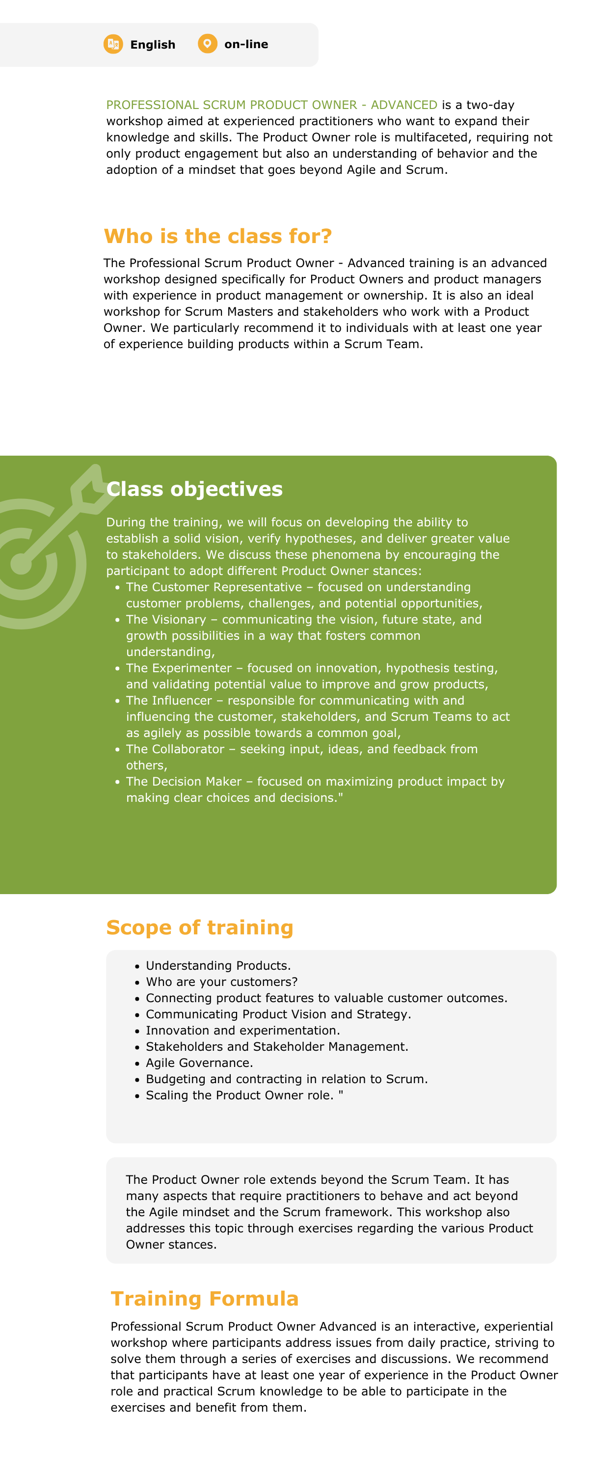 PSPO-A Description online EN