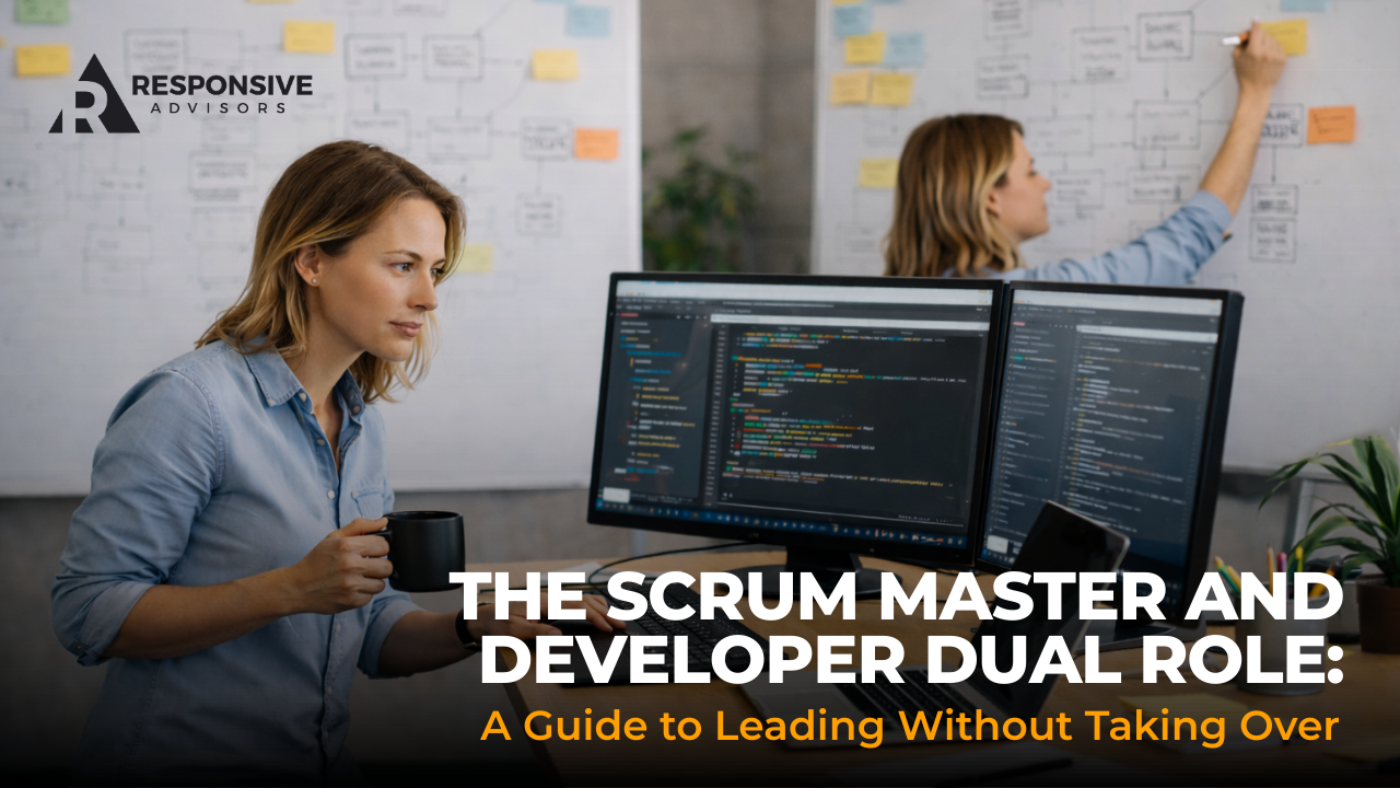 2 images of same women one a Scrum Master and one a Developer