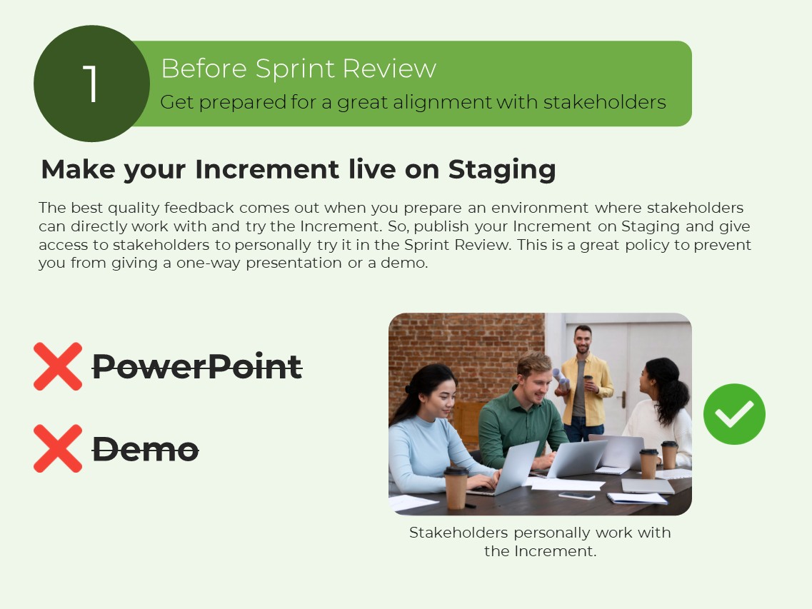 Stakeholders try the Increment