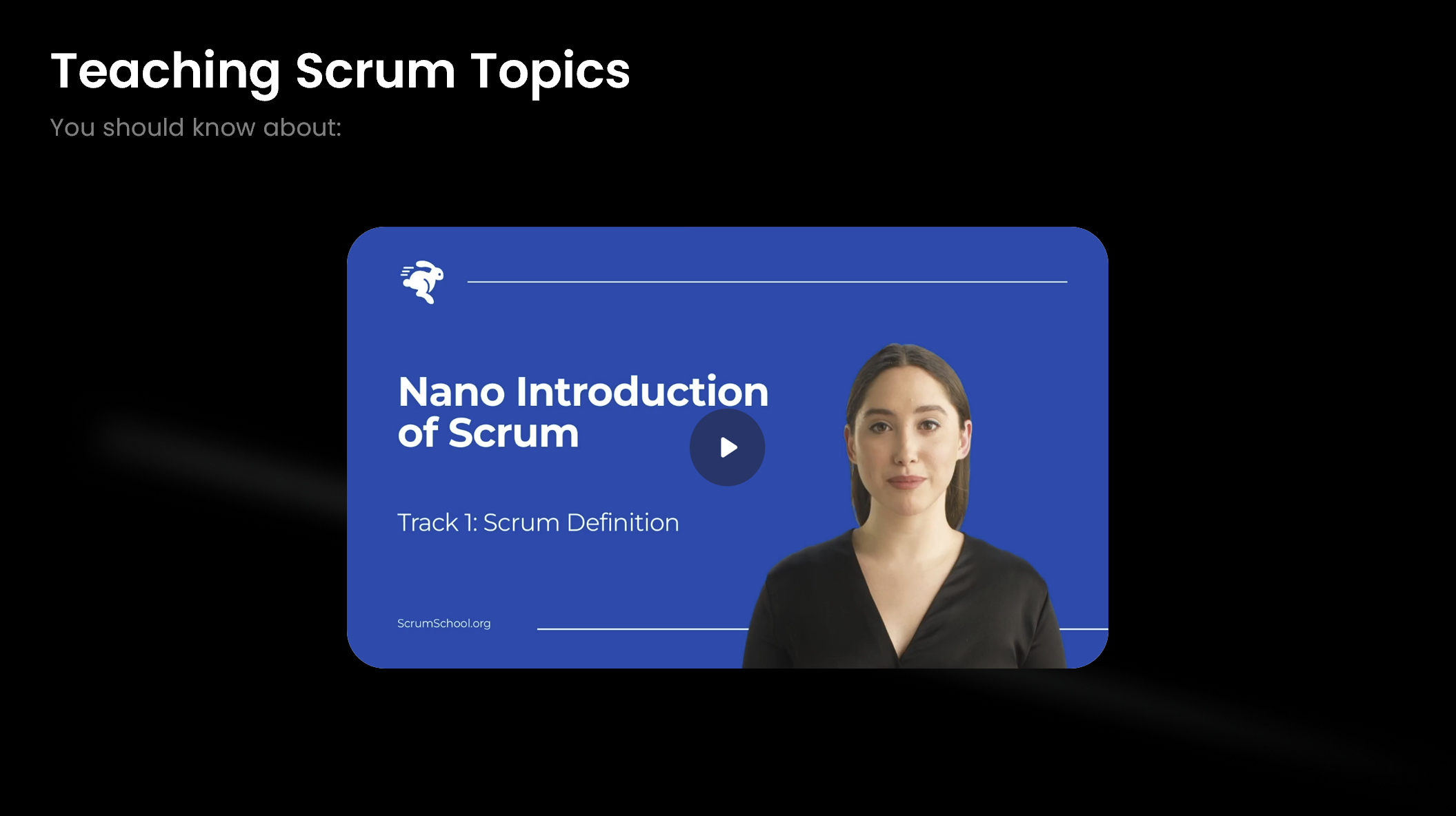 Teaching Scrum Topics