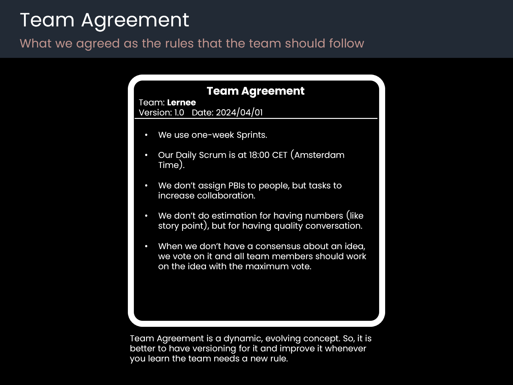 Team Agreement