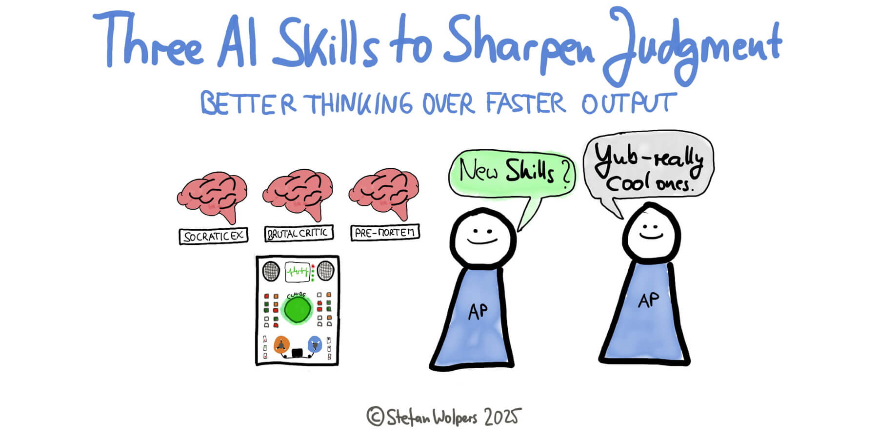 Three Claude Skills to Sharpen Judgment: Socratic Explorer, Brutal Critic, Pre-Mortem — by PST Stefan Wolpers