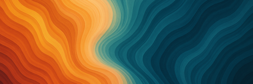 Color flowing from orange to blue